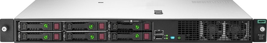HPE ProLiant DL20 Gen10 Intel Xeon E-2236 Hexa-Core (3.40GHz 12MB) 16GB (1 x 16GB) DDR4 2666MHz UDIMM 4 x Hot-Plug Small Form Factor 500W RPS Server | P17081-B21